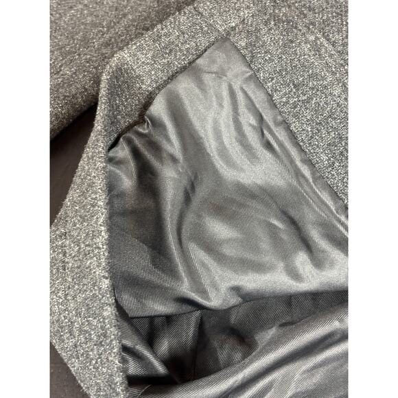 Madewell Vancouver Parka Coat Dark Grey Size XL Wool Blend Faux Fur Hood Pockets - Picture 8 of 16